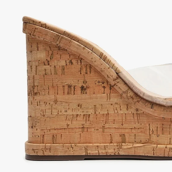 SCHUTZ - Dalle Vinyl Sandals, Transparent Tan Size 8.5 Medium US - Rare Find - Picture 4 of 9